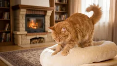 Varför en katt knådar dig med sina tassar och spinner: vad det betyder och när det är normalt